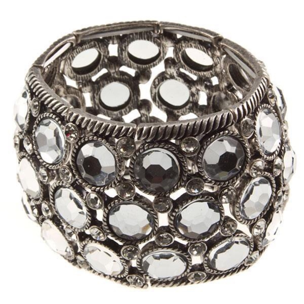 Crystal Studded Stretch Bracelet